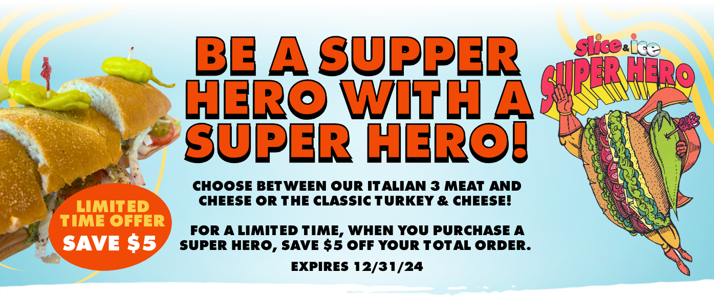 super hero sandwich special banner